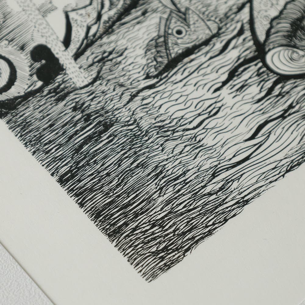 池上隆 直筆サイン 細密 鉛筆画 潮騒 額装 2号 共シール - メルカリ