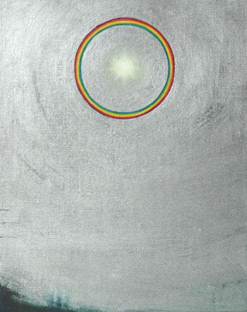 油絵 菅家令子 絵 絵画インテリア 額付(白) F3-S72023 風景 祈り