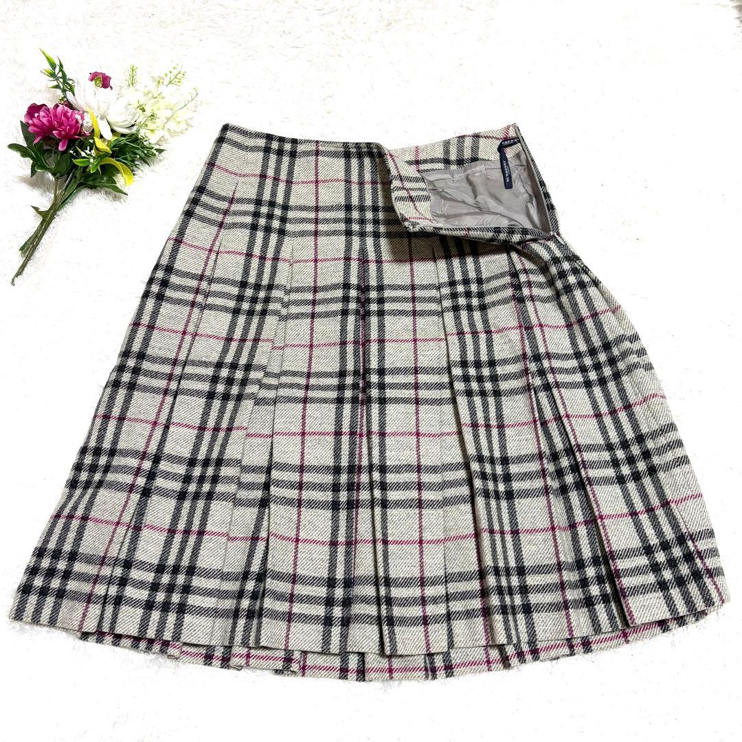 ✨美品✨ バーバリーロンドン プリーツスカート ノバチェック メガチェック 38