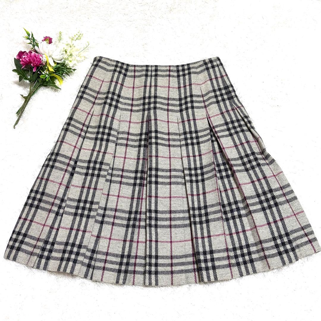✨美品✨ バーバリーロンドン プリーツスカート ノバチェック メガチェック 38