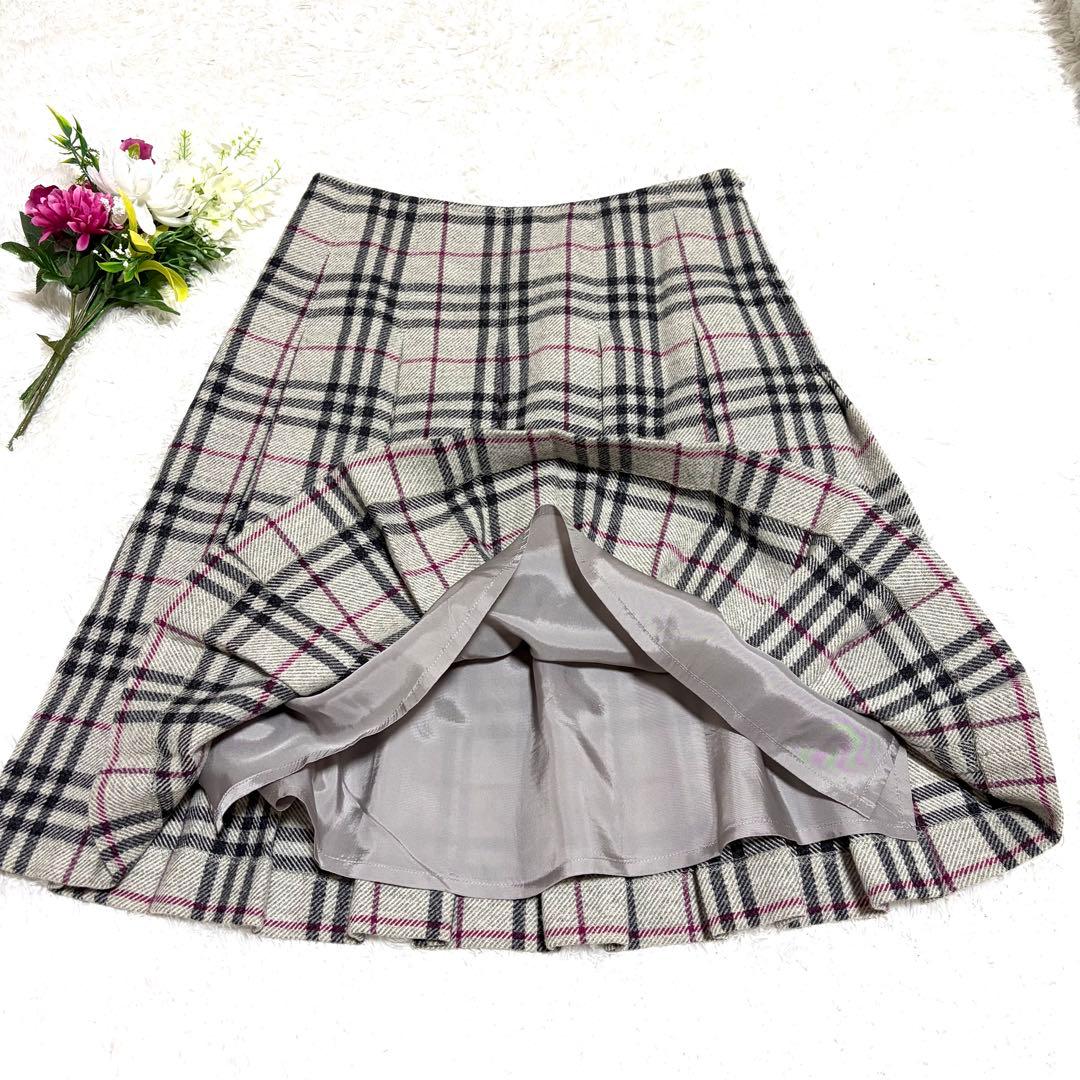 ✨美品✨ バーバリーロンドン プリーツスカート ノバチェック メガチェック 38