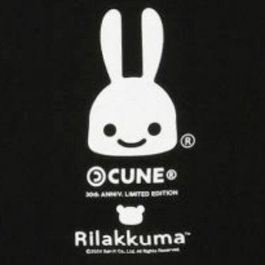 cune XL キューン Tシャツ リラックマ 黒 コラボ 半袖 30周年記念