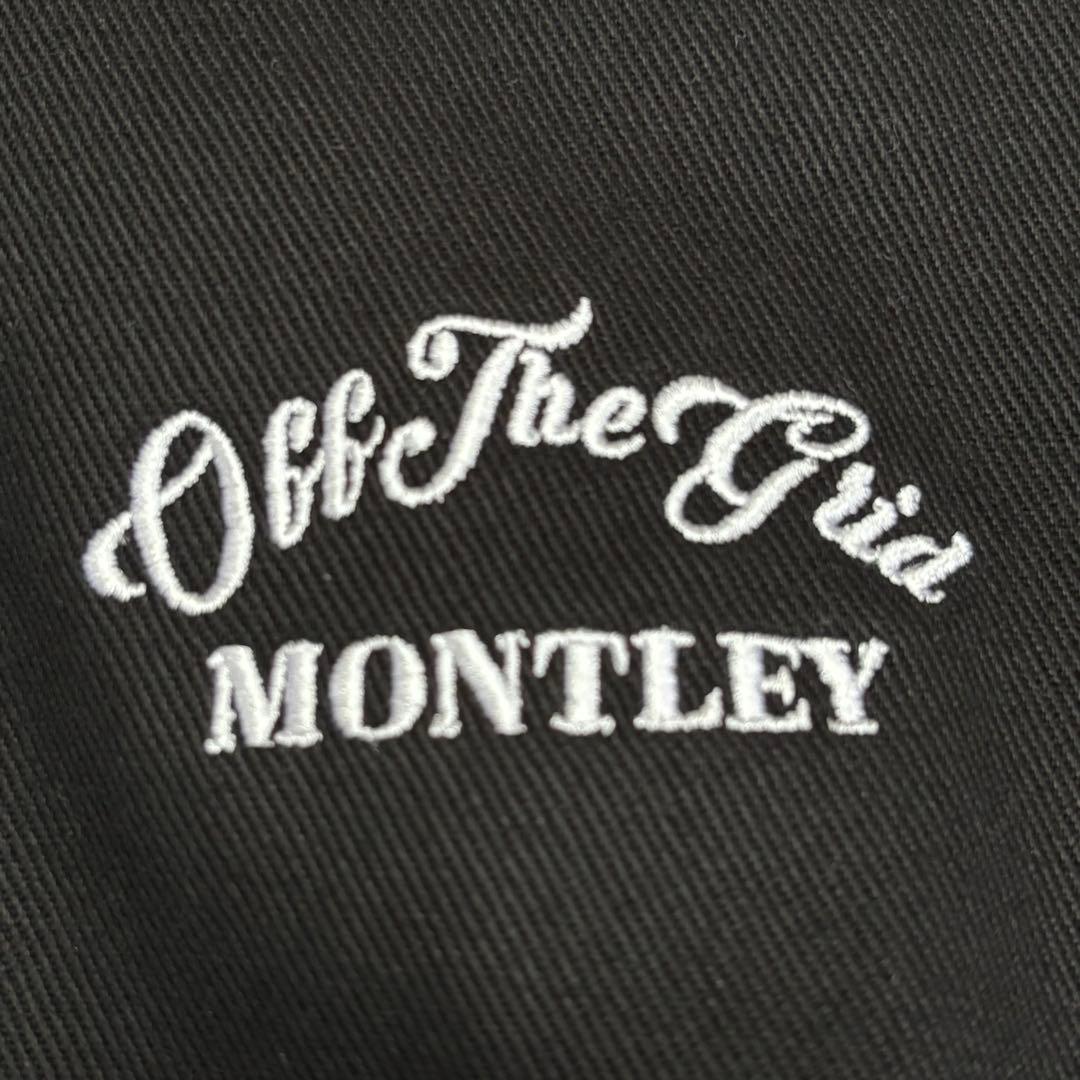 美品】 Montley コットン ジップジャケット ブラック XL 刺繍