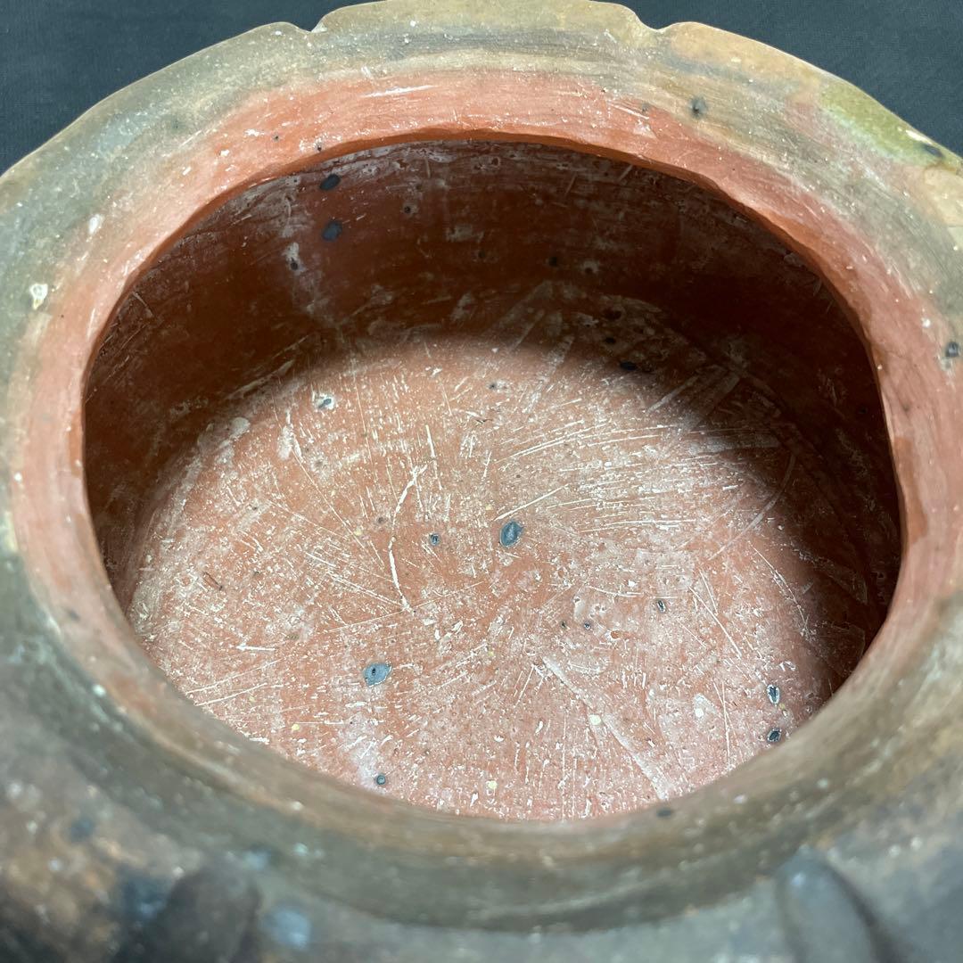 中川伊作 知花南蛮焼き 阿古陀型 水指 花いけ 沖縄