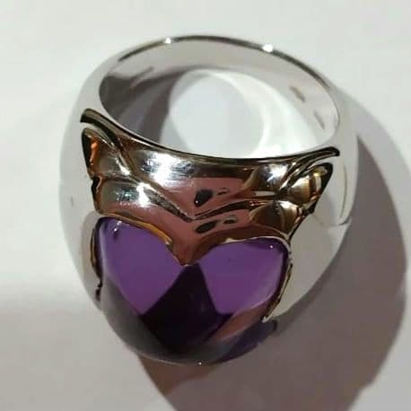 ブルガリ ピラミデ 750 アメジスト K18WG 11号 BVLGARI