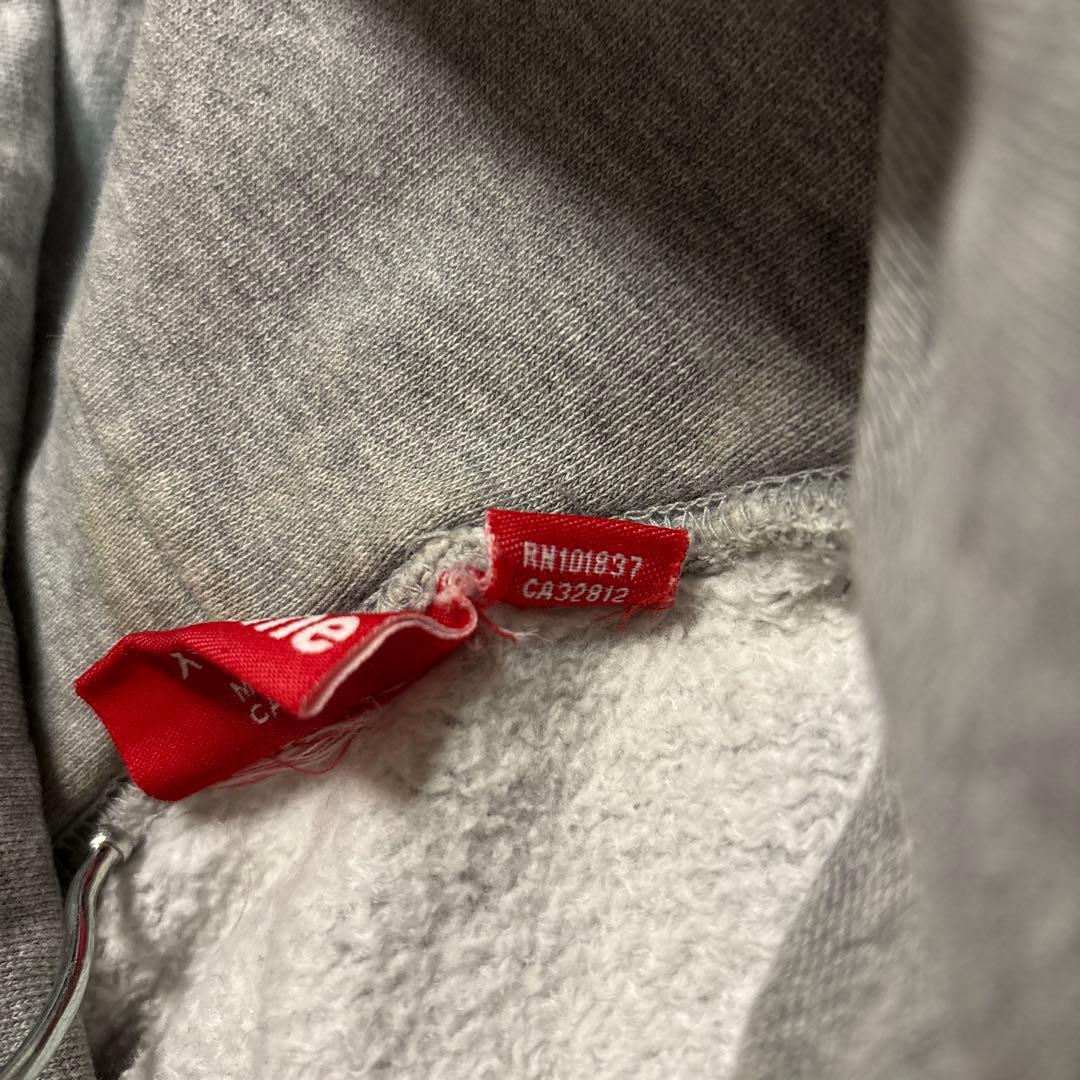 Supreme ボックスロゴ　グレー パーカー