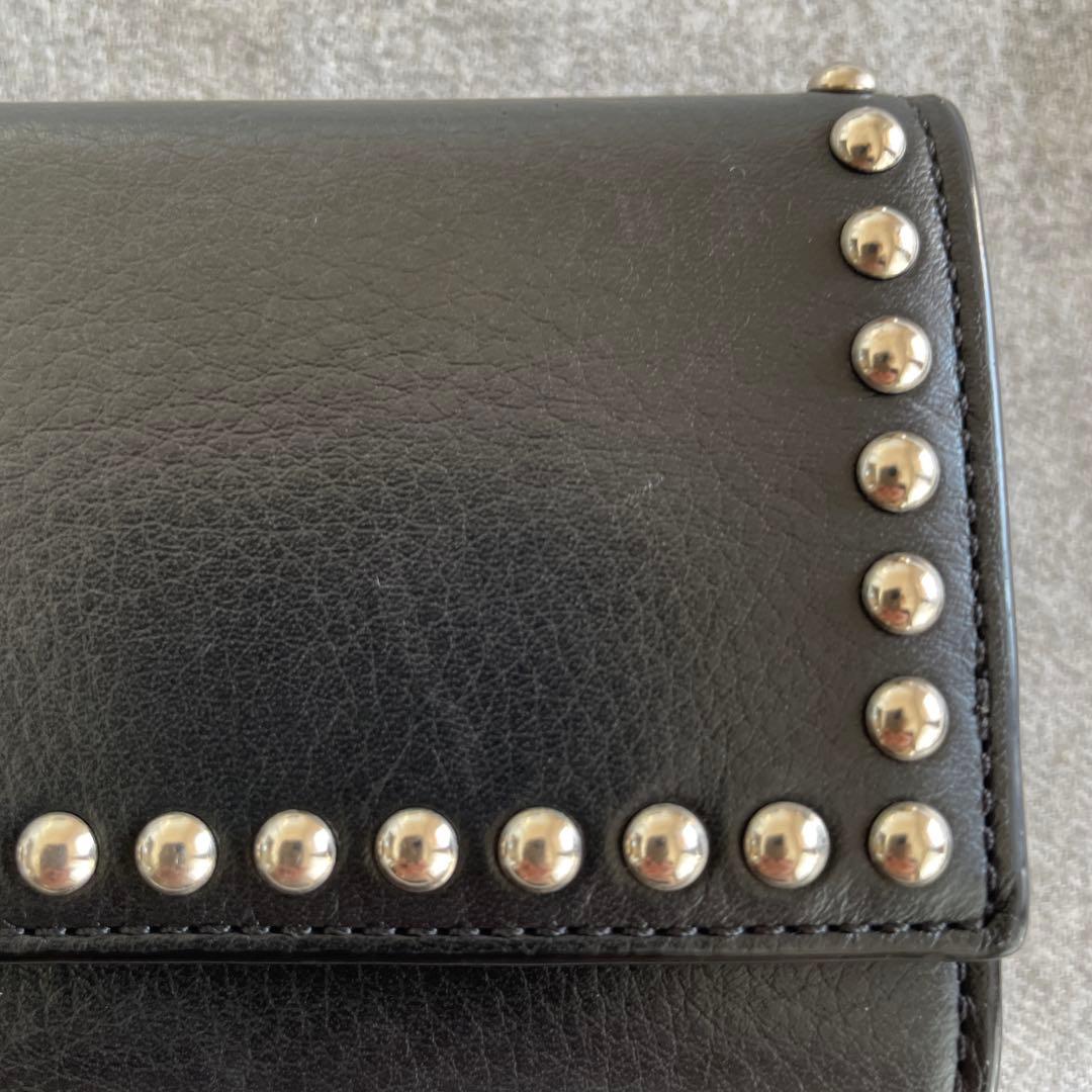 J.M. DAVIDSON スタッズ付き三つ折り財布