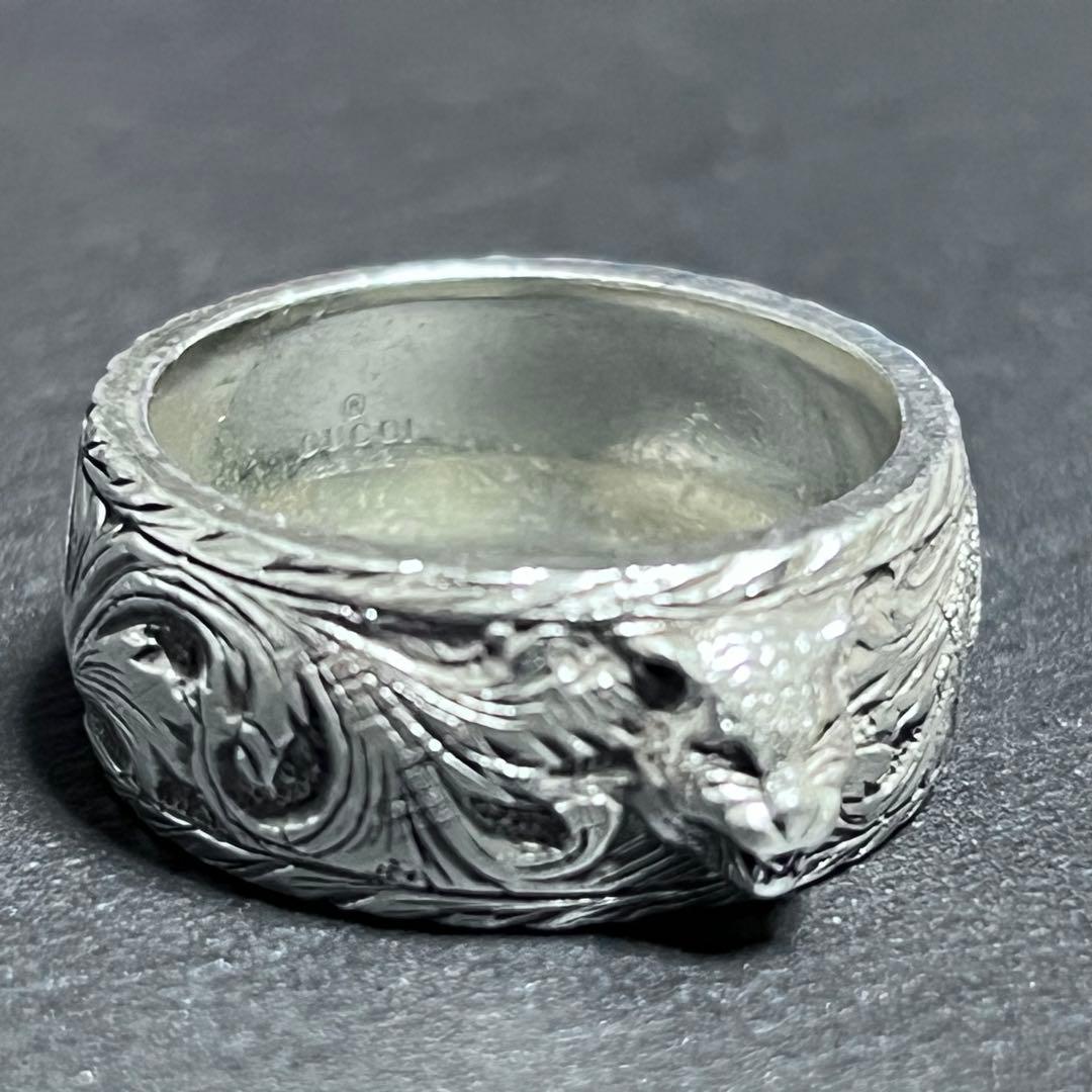 GUCCI シルバーリング キャットヘッド 表記サイズ23 実寸21号