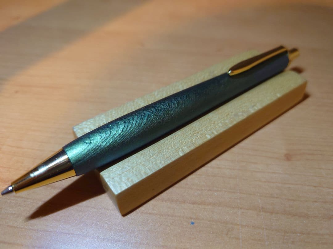 木軸ペン工房 金杢犀 シャープペンシル 細軸 漆塗り