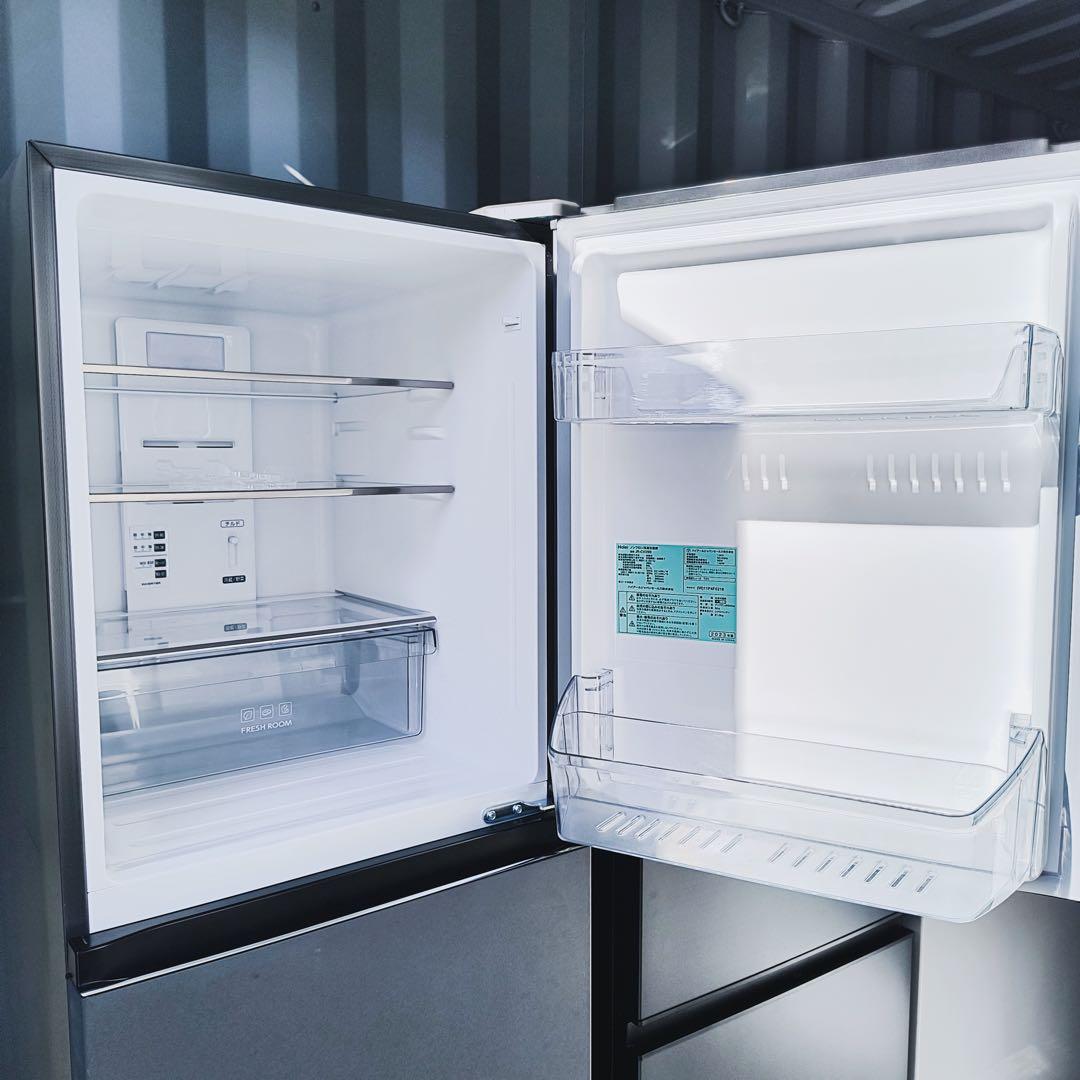 49運搬取付無料！マットグレー・純正Haierすっきりスリム冷蔵庫！完動品超美品