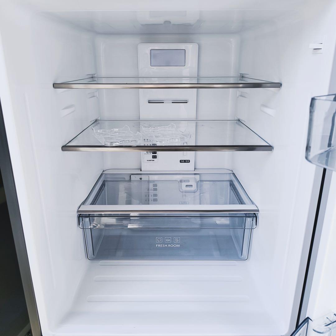 49運搬取付無料！マットグレー・純正Haierすっきりスリム冷蔵庫！完動品超美品