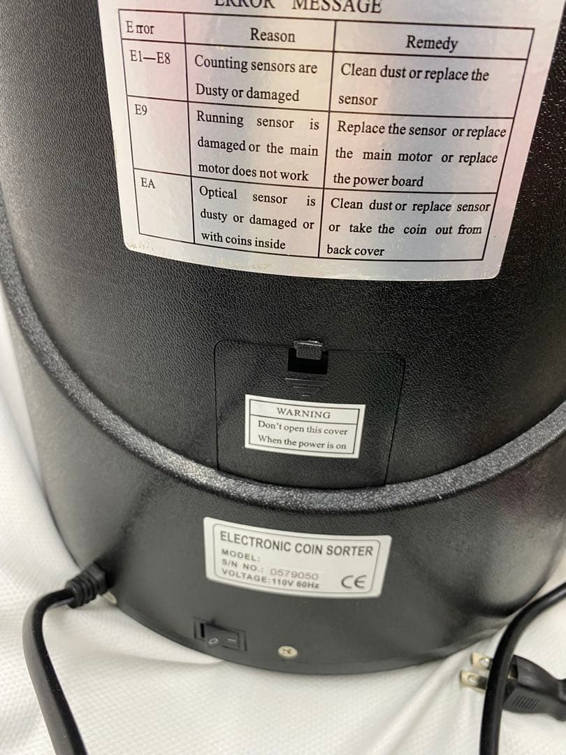 コインカウンター小銭 自動 高速 500枚 電子式硬貨選別機 ジャンク品と纏め
