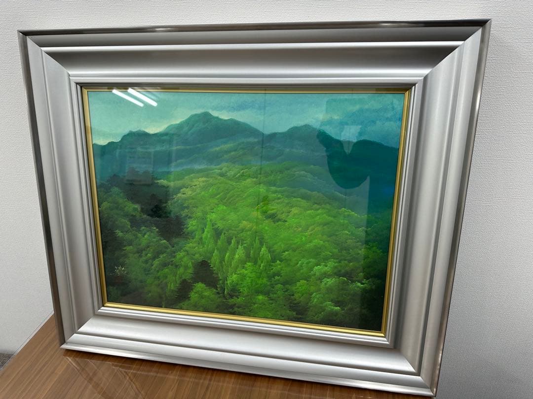 日本画 佐倉功起 緑快 風景画 日本画 佐倉功起 緑晨