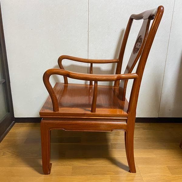 Y②高級 花梨？中国椅子 アンティーク風 インテリア 家具 木製