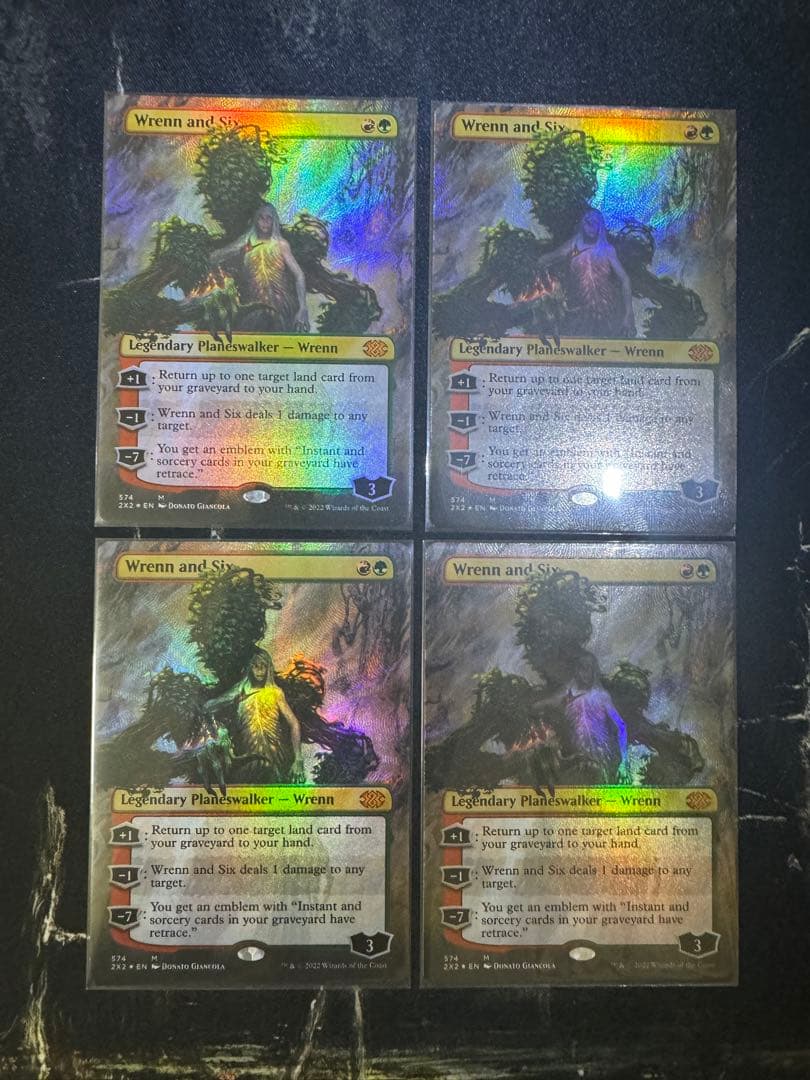 MTG レンと六番 英語 テクスチャーfoil 4枚 レンと六番 英語 初版 Foil 4枚セット レンと六番 foil」の