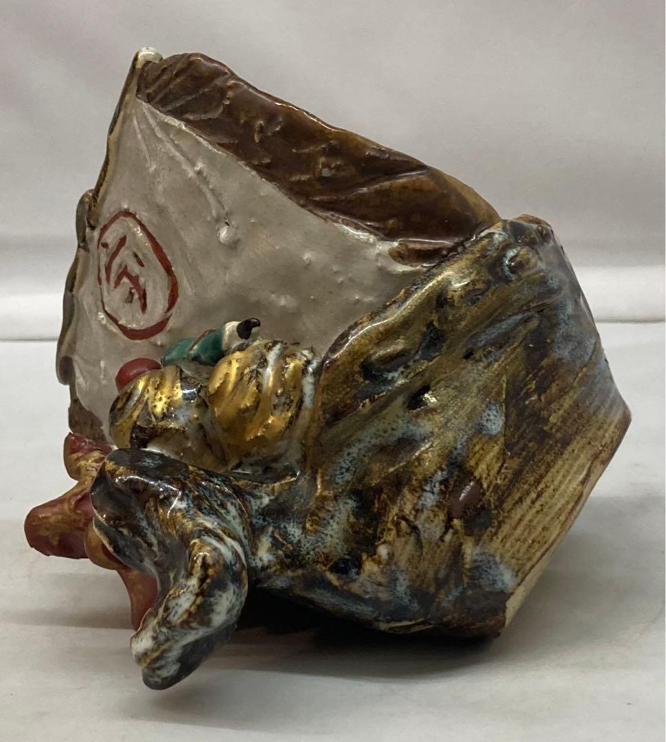 B192s 「宝船 置物」浅見安兵衛作 共箱 京焼 床飾