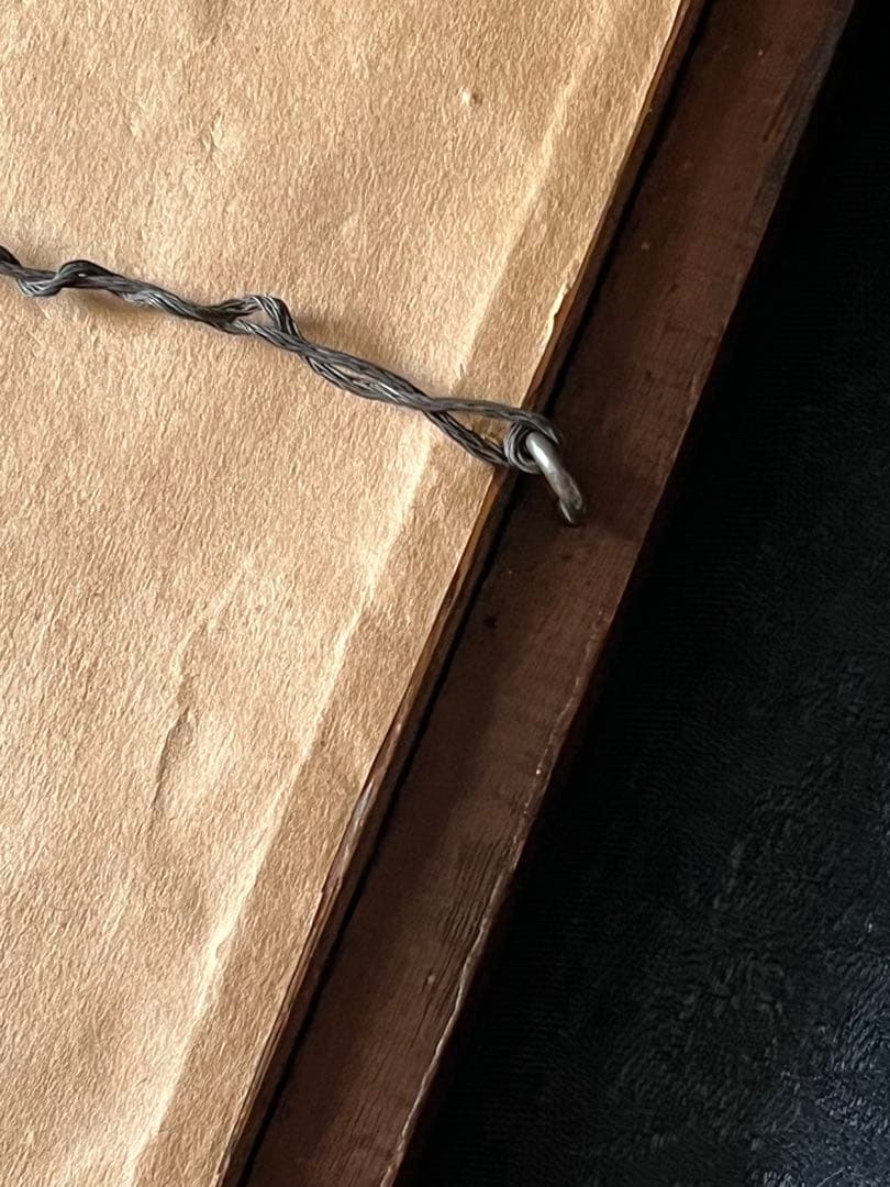 アンティークヴィクトリアンガラスフレーム壁掛け額装飾ペーパードール