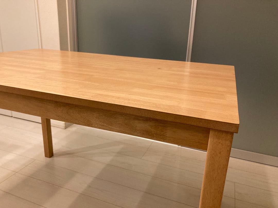 美品 北欧風ダイニングテーブル 木製 110cm×70cm 4人向け ナチュラル