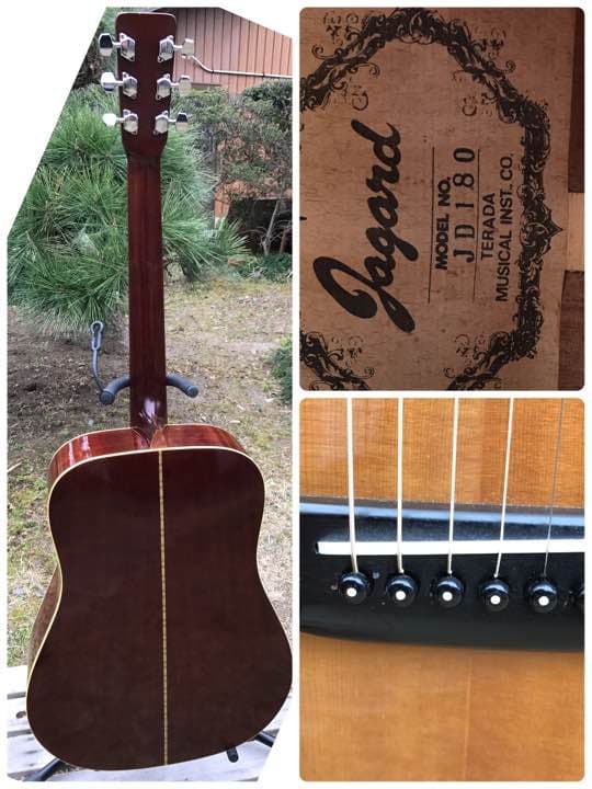 Jagard Acoustic Guitar JD-180 Japan Vintage 70's made Dreadnought