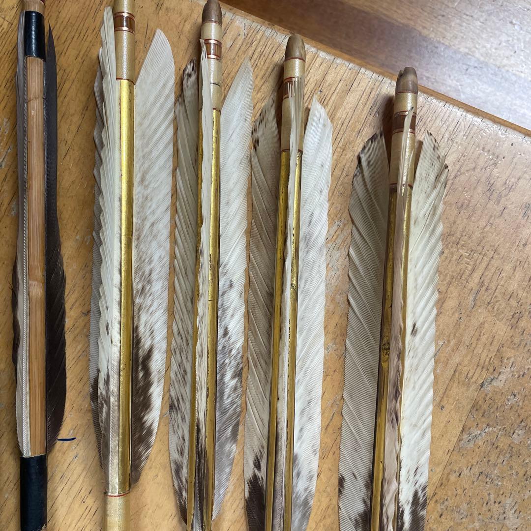 竹製矢筒と矢4本セット　弓道　竹矢