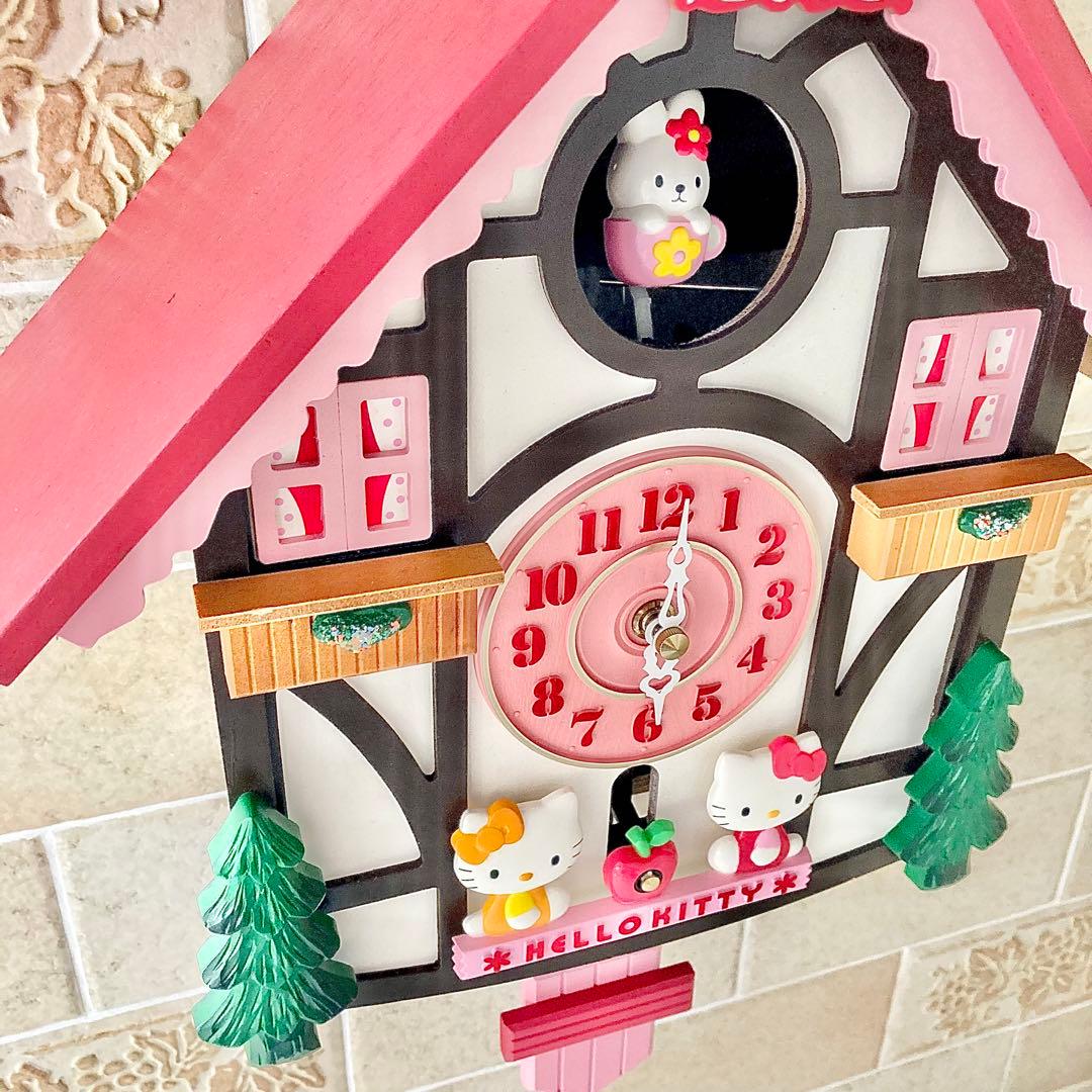 激レアhello kitty 1990年製造キティ振り子時計