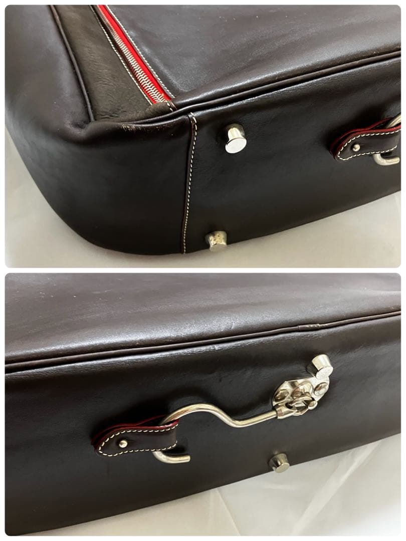 希少Ferrariフェラーリ本革レザートラベルバッグ ガーメントバッグ2way