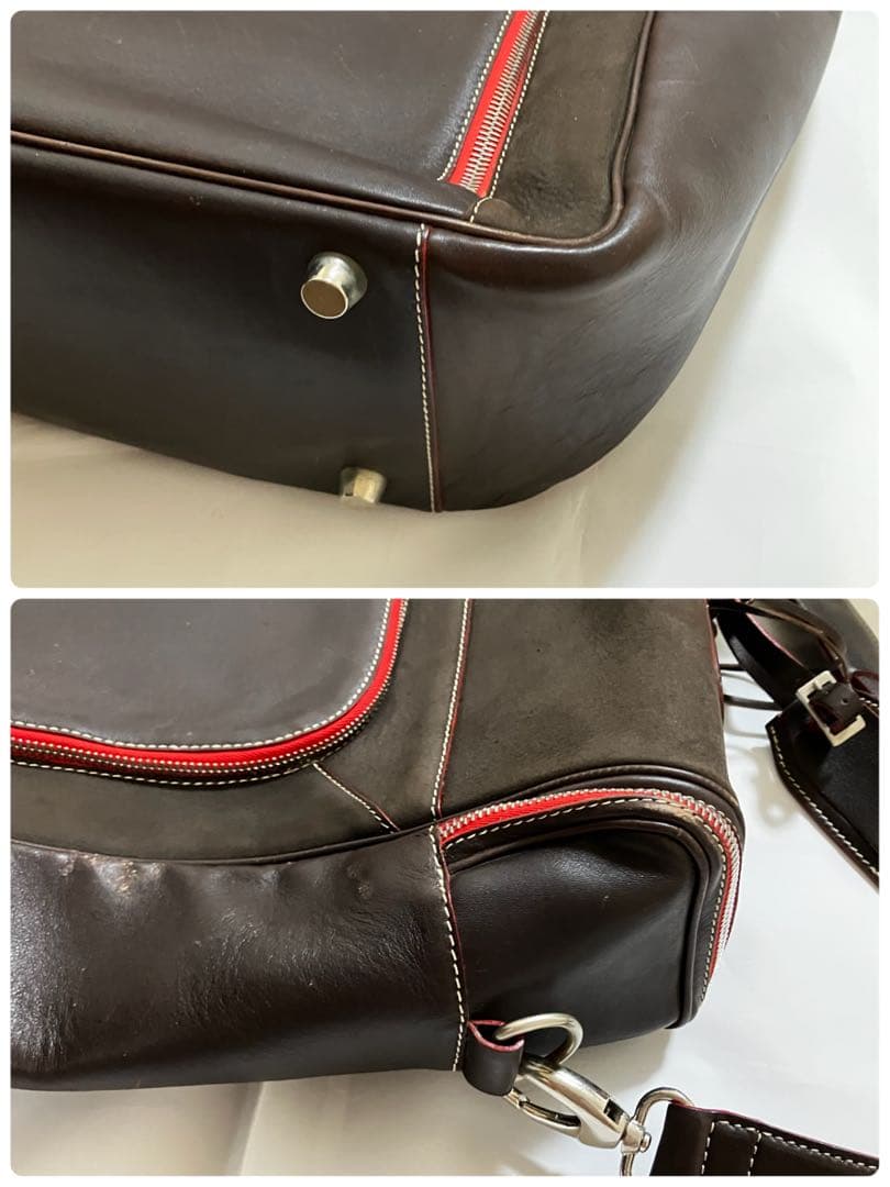 希少Ferrariフェラーリ本革レザートラベルバッグ ガーメントバッグ2way