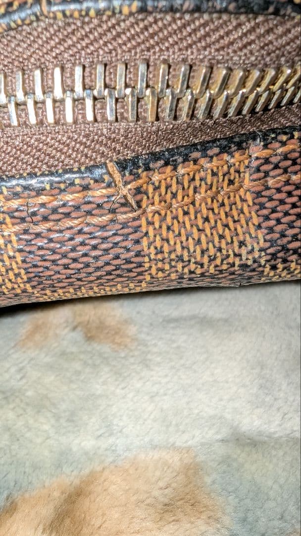 LOUIS VUITTON ダミエ オラフショルダーバッグブラウン MI0076