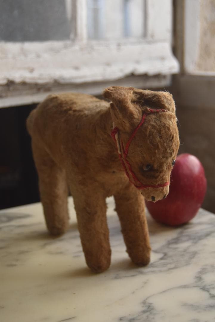 フランスアンティーク　古びたロバさんのぬいぐるみ