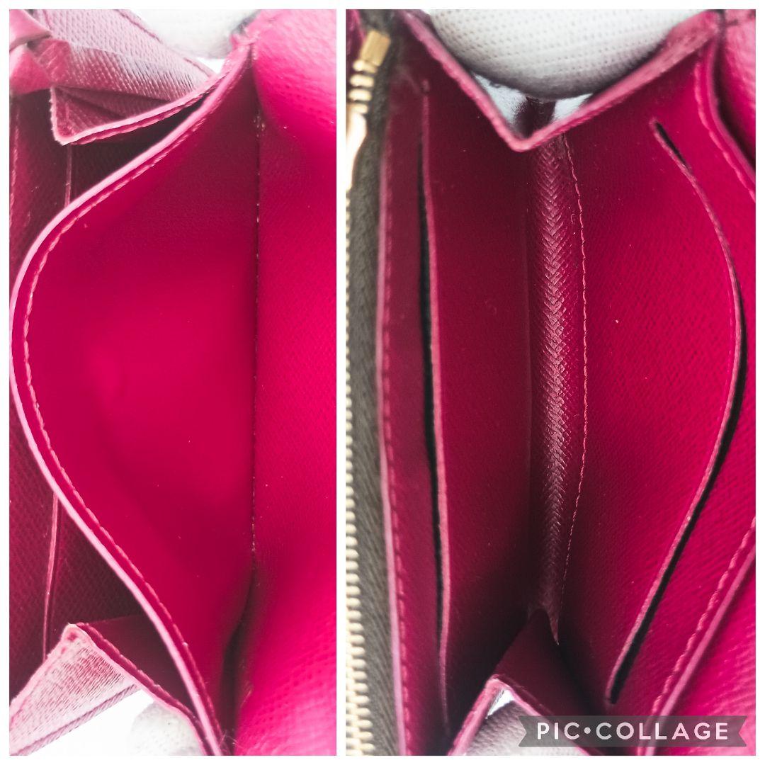 【美品S】ルイヴィトン　ポルトモネロザリ　モノグラム　フューシャ