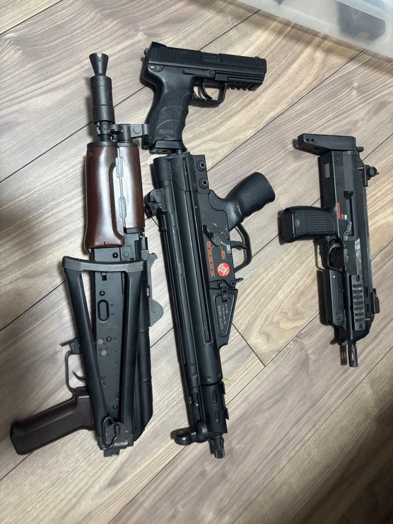 エアガンセット AK-47 MP5 G3 PIP VM009 ハンドガン　セット