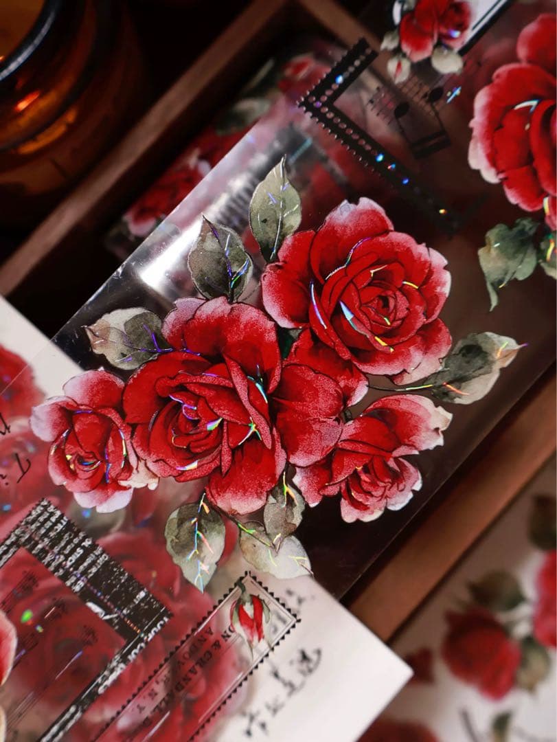 壹洱原创《旧日红笺》海外マスキングテープ　マステ 【2563】