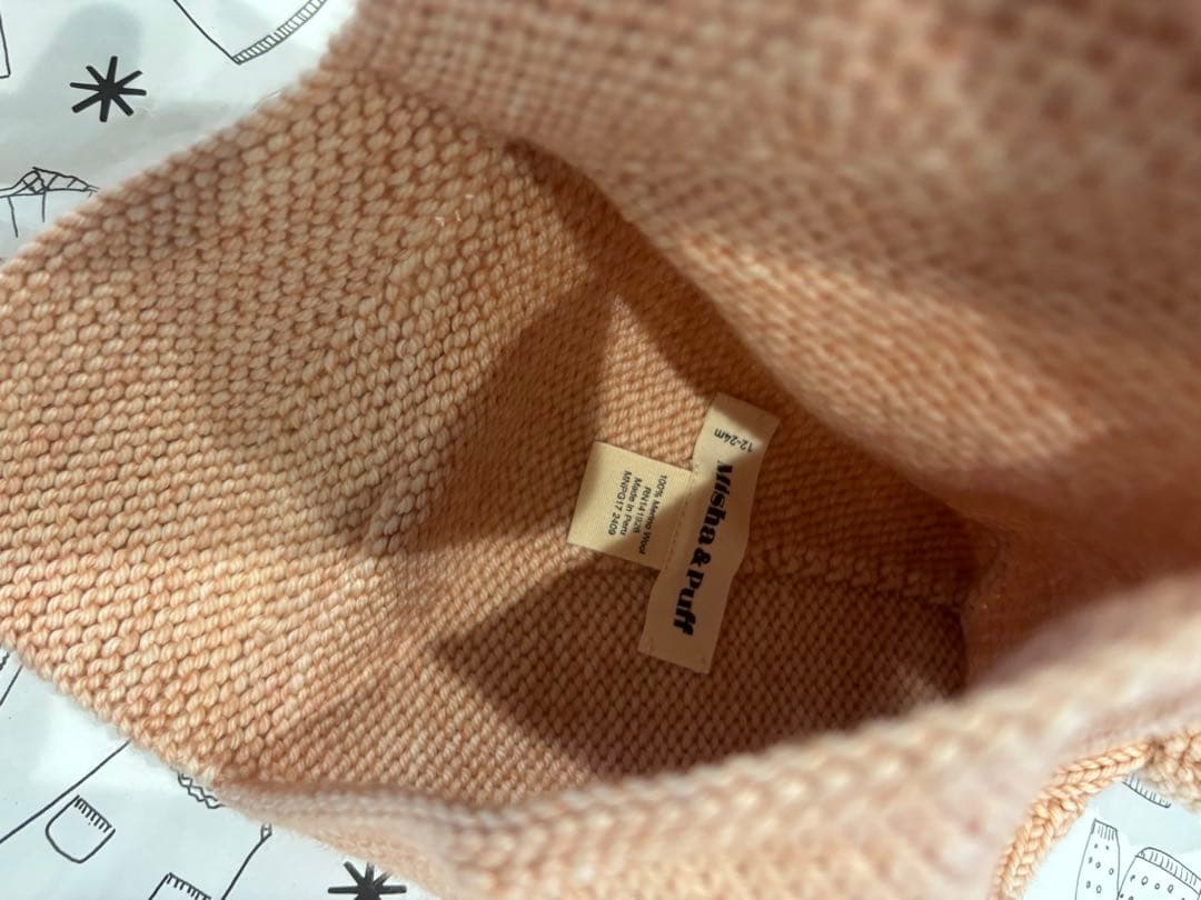 Misha & Puff ポンポン付きニット帽 ピンクの通販はau PAY マーケット