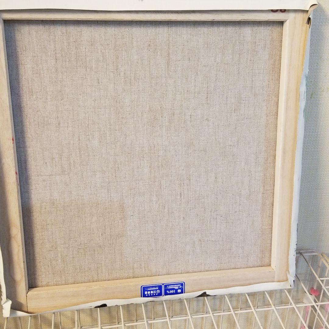 油絵 専用 頭に花をのせた豚