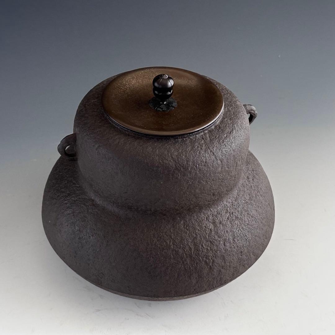 茶道具 瓢釜 金森紹栄 共箱 未使用品 炉釜 茶釜 茶の湯釜