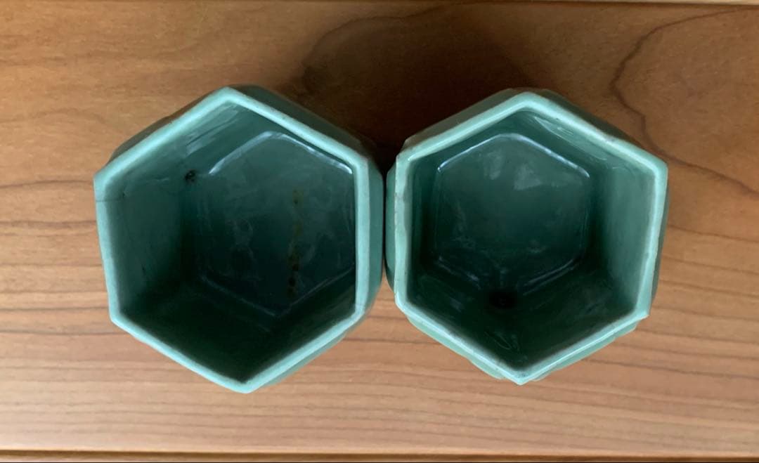 希少 六代 館林源右衛門 作 有田焼 青磁源氏香之図聞香炉 1対