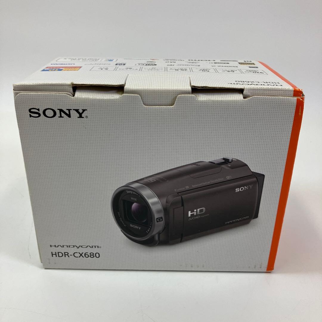 【中古】SONY HDR-CX680 ホワイト 本体 バッテリー2個付き