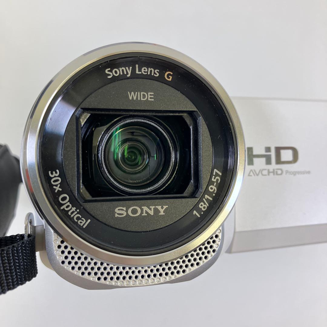 【中古】SONY HDR-CX680 ホワイト 本体 バッテリー2個付き