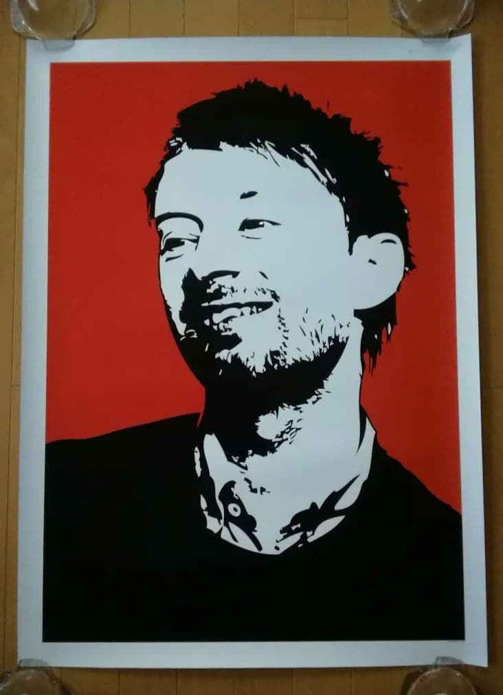 ジャッキー シェフィンズ Radio head トム ヨーク 特大ポスター - メルカリ