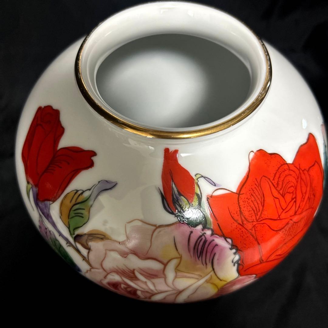 Noritake オールドノリタケ 木村義一 ハンドペイント バラ絵 花模様金彩