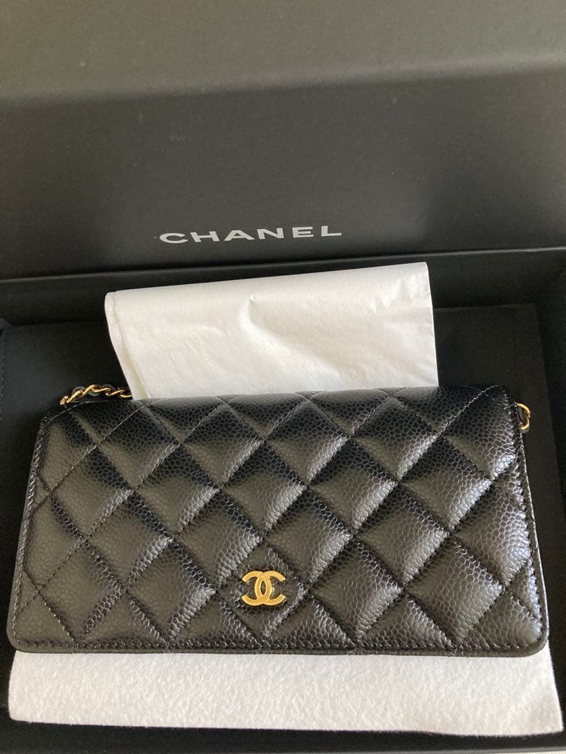 ⭐︎popo⭐︎CHANEL チェーンウォレット　キャビアスキン　新品.未使用