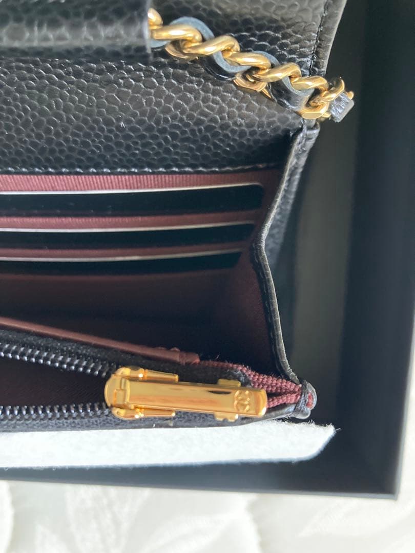 ⭐︎popo⭐︎CHANEL チェーンウォレット　キャビアスキン　新品.未使用