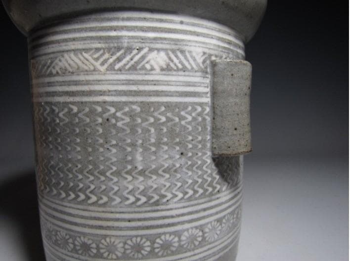 ○真清水蔵六 三嶋写水指 美しい造形の逸品! k336