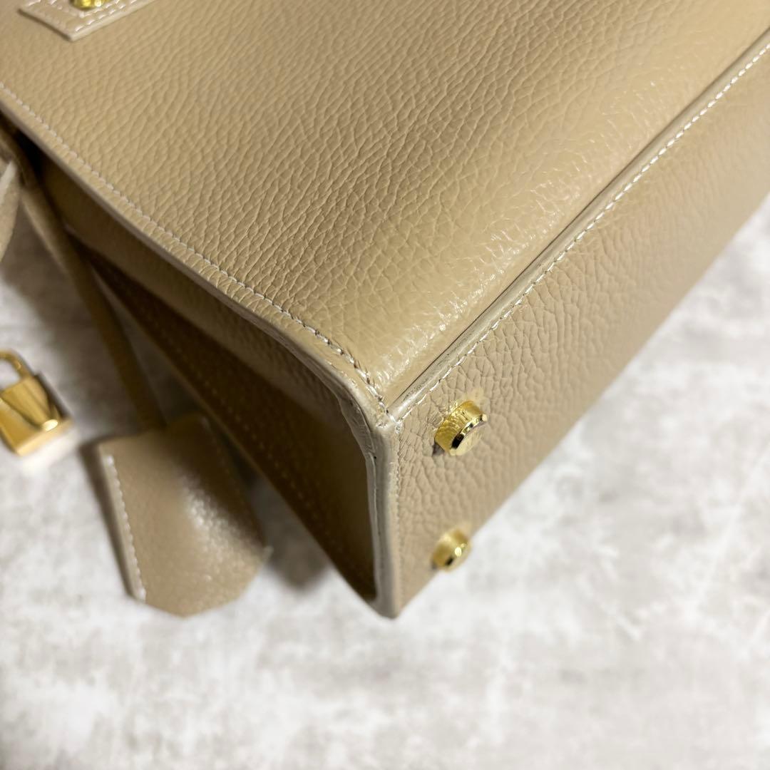 H291 未使用級✨ テディブレイク　ハンドバッグ　2way レザー　チャーム