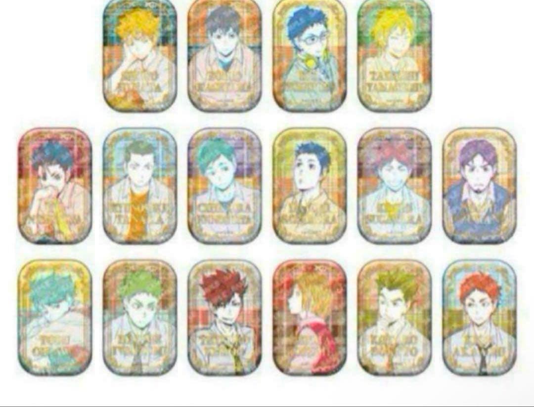 ハイキュー スクエア缶バッジ BOX オフショット カラー 第一弾