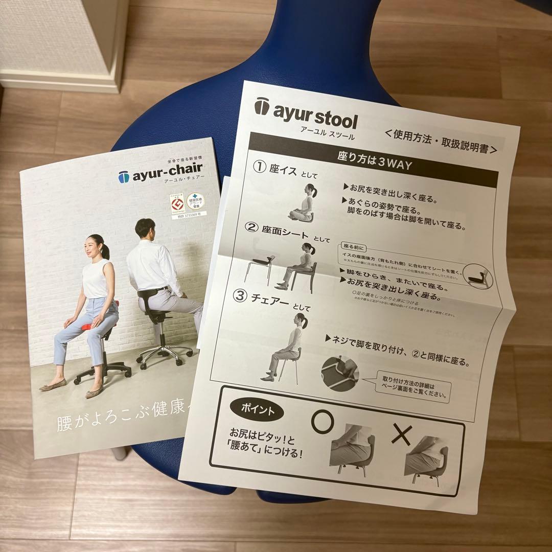 【美品】アーユルチェア スツール Mサイズ