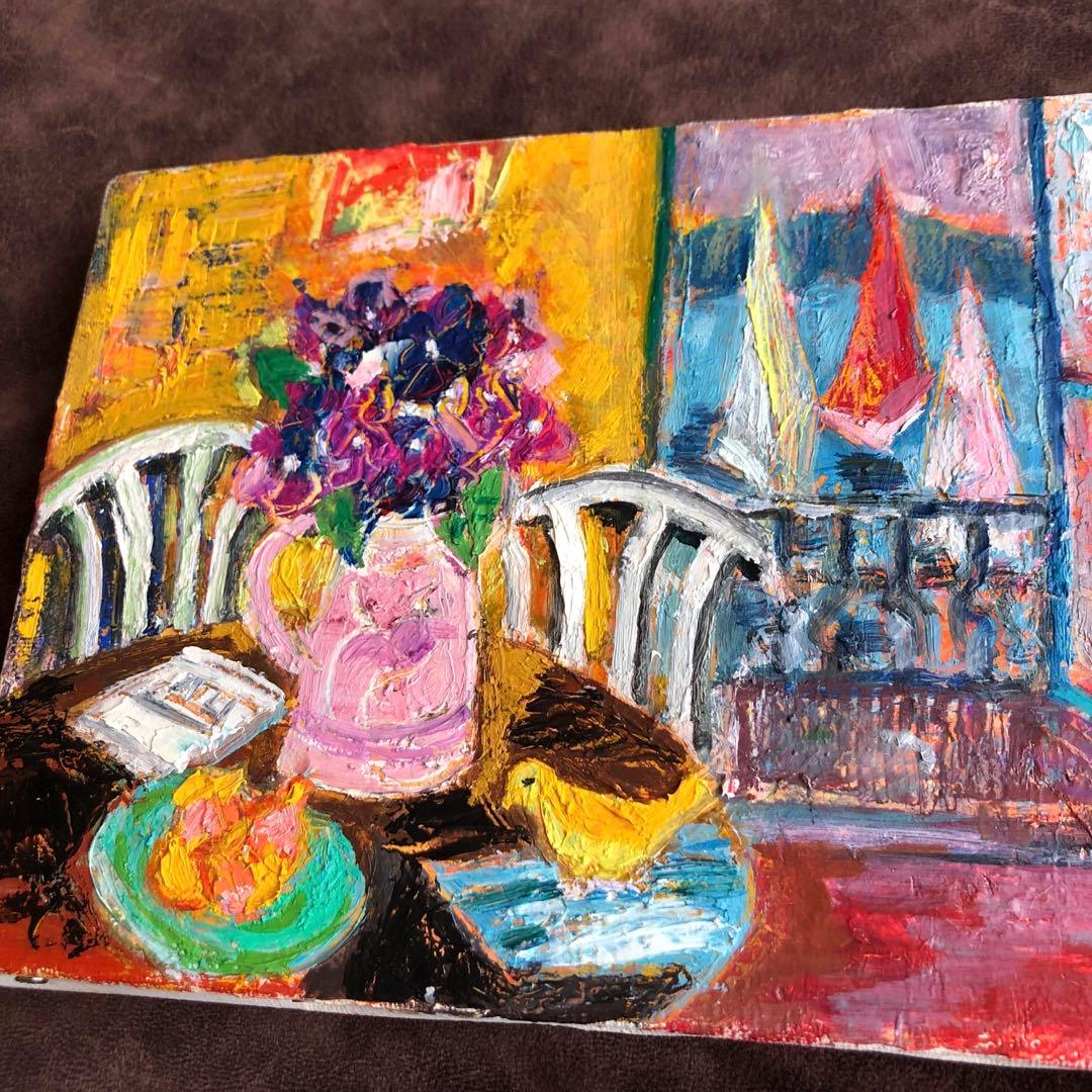 一点もの】日展会友 光風会会員 洋画家 谷岡経津子 油絵【号12万】直筆