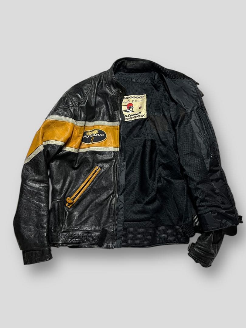 1990's Leather Riders Jacket Moto Mod