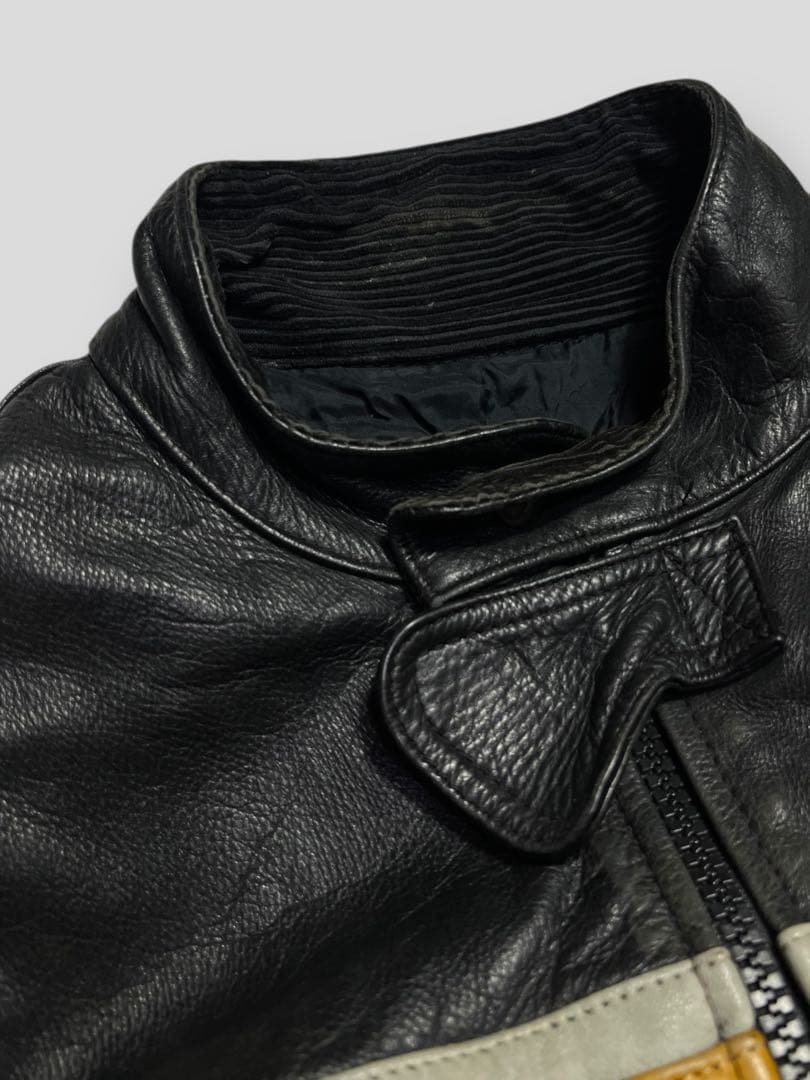 1990's Leather Riders Jacket Moto Mod