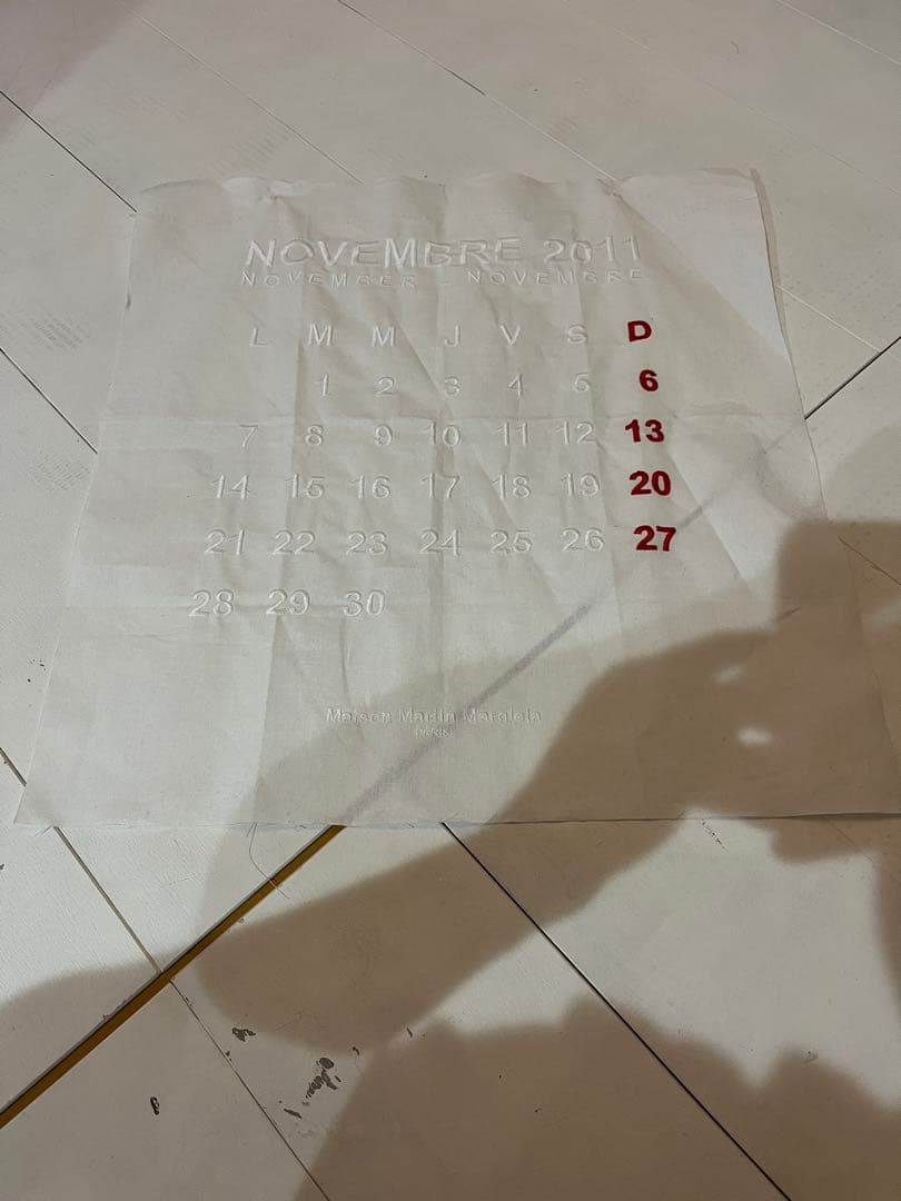 希少　Martin Margiela カレンダー　布　13番　インテリア